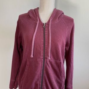 James Perse Hoodie vintage French terry burgundy size 2